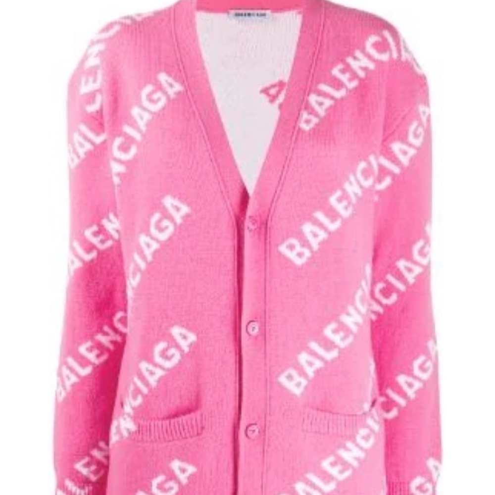 Balenciaga logo cardigan